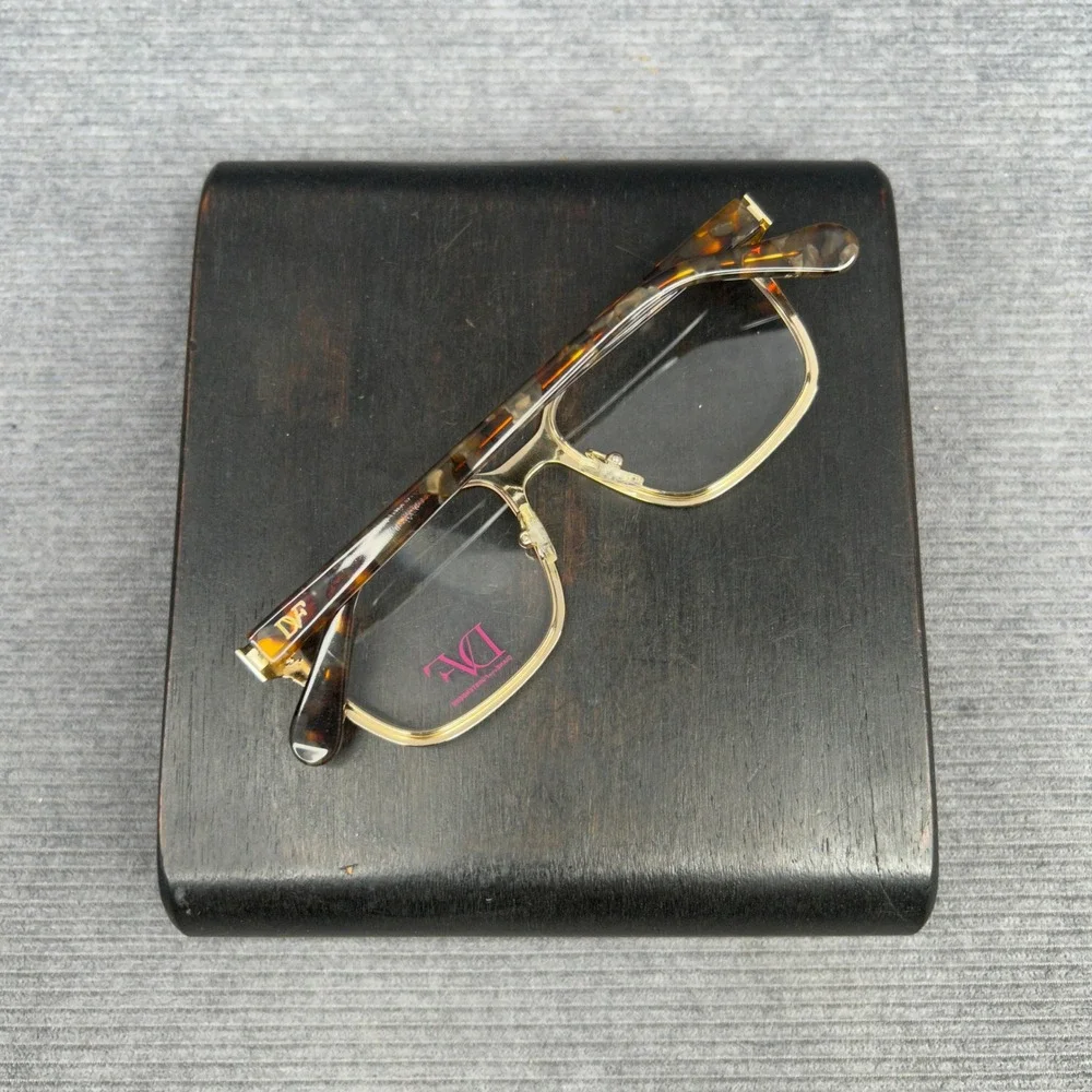 Diane von Furstenberg DVF8051 210 Burgundy Tortoise Y2k Eyeglasses 49-16-135